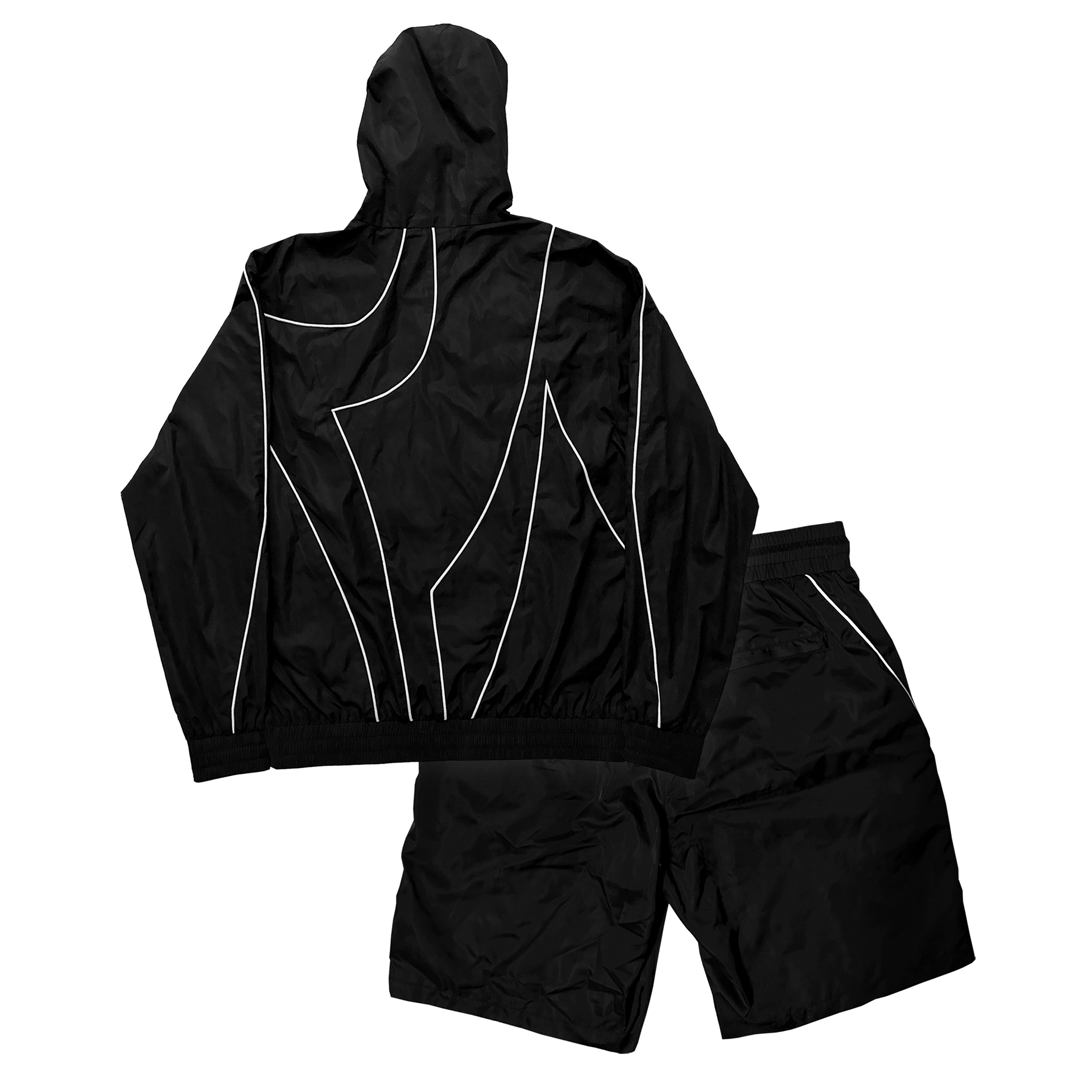 TWN8 WINDBREAKER/SHORT SET - BLACK/WHITE